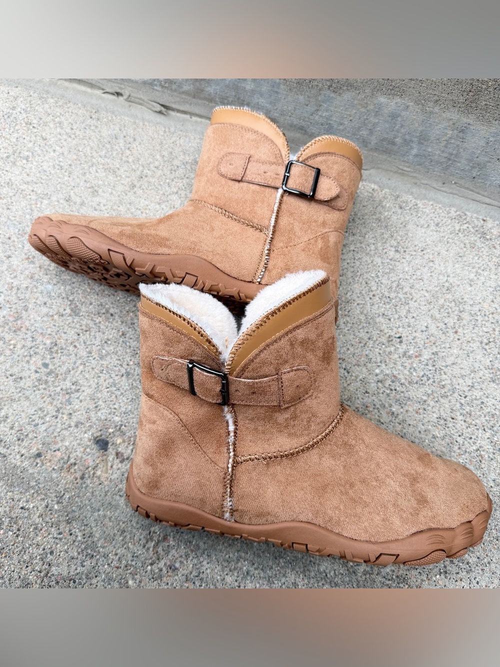 Hike Footwear Cozely Barefoot Ankle Boots Brown Faux Fur EUR 40 Fits Like W8.5 - Picture 7 of 15